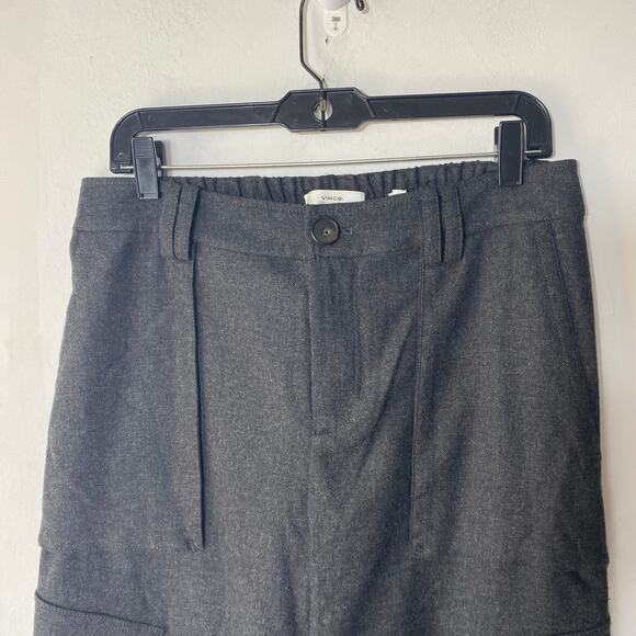 Vince Wide Leg Raver Flannel Cargo Utility Pants 10 Career‎ Relaxed Quiet Luxury - Picture 3 of 9